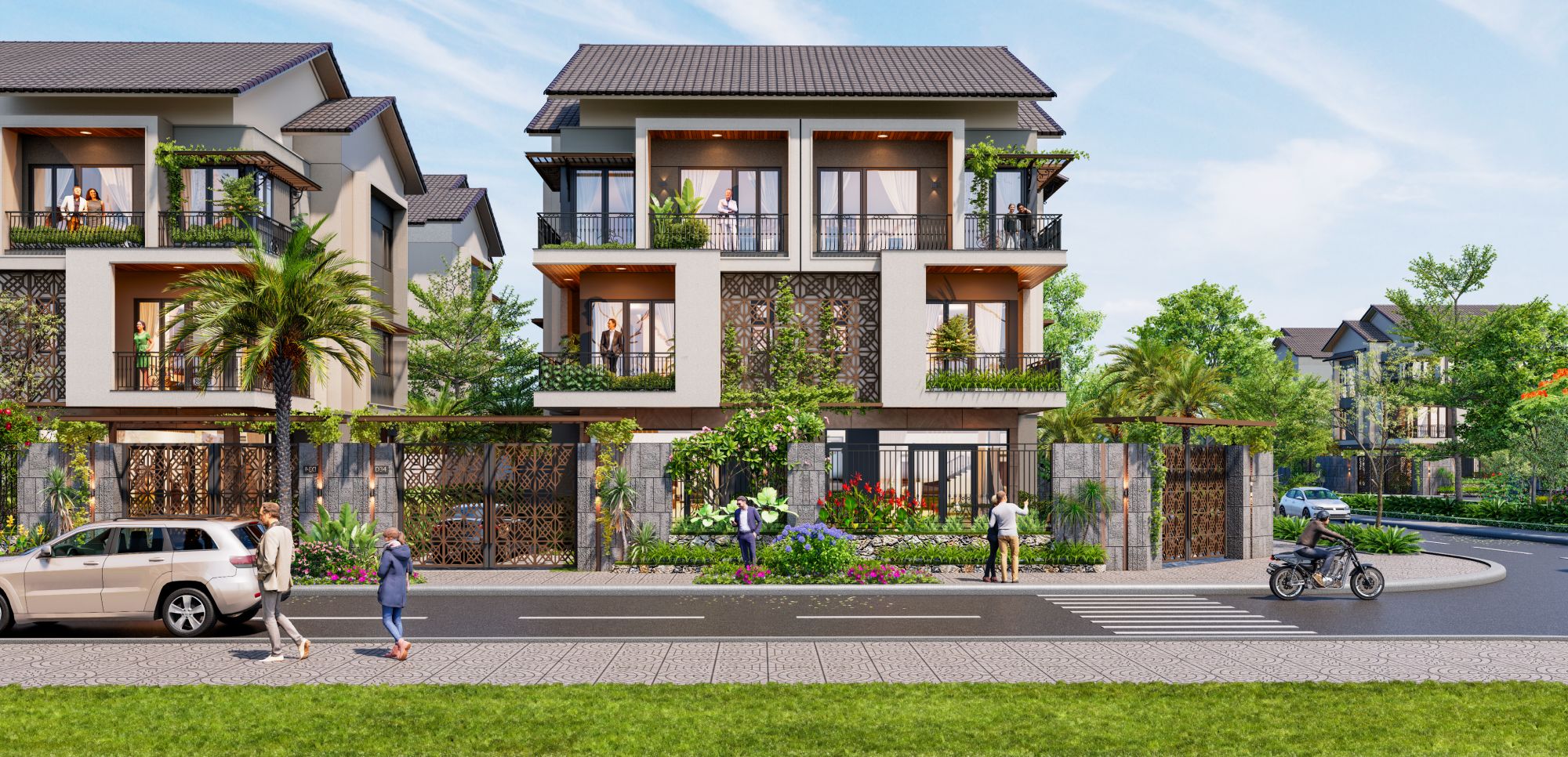 Bán biệt thự đơn lập góc hướng Tây Nam view vườn hoa 3 tầng 1 tum xây thô trong Eldorado Hữu Lũng